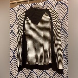 Houndstooth Long Sleeve Sweater..Liz Claiborne Size Petite XL